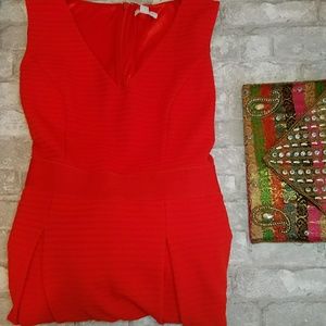 New York & Company Orange Flare Dress NWT